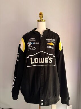 JH Designs Jimmie Johnson Racing Jacket in Black with Yellow Accents